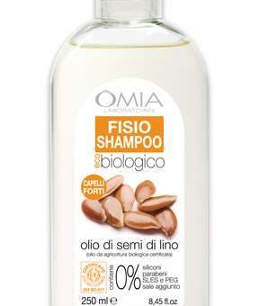 Fisio shampoo biologico all'olio di semi di lino